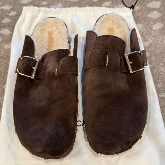 Veronica Beard Fern Shearling Clog Size 10 - Picture 6 of 10
